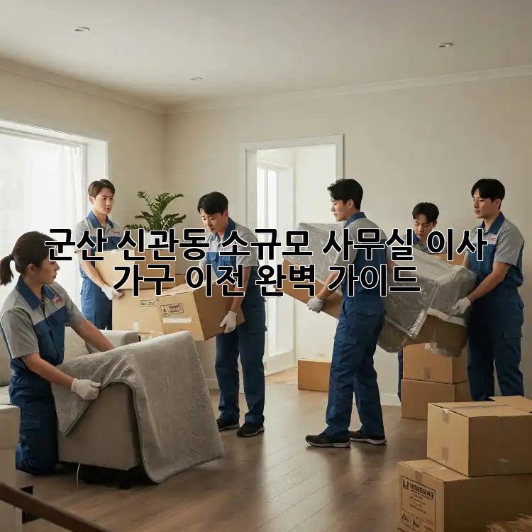 군산 신관동 소규모 사무실 이사, 가구 이전 완벽 가이드