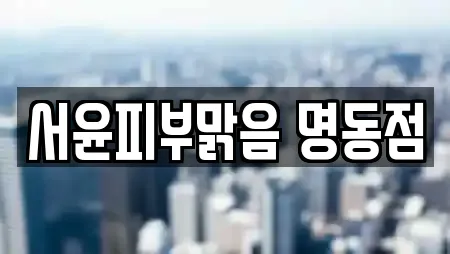 서윤피부맑음 명동점