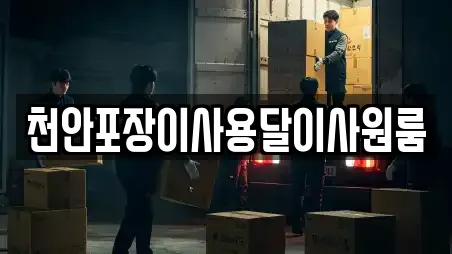 천안포장이사용달이사원룸