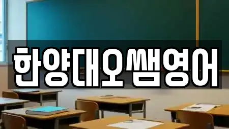 한양대오쌤영어