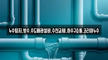 누수탐지,방수,수도배관설비,수전교체,하수구소통,코리아누수