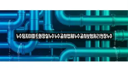 어룡동에서 만날 수 있는 5개 누수 공사