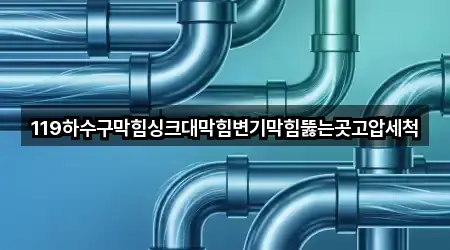119하수구막힘싱크대막힘변기막힘뚫는곳고압세척