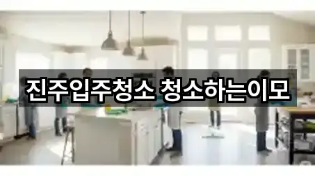 진주입주청소 청소하는이모