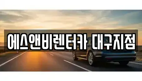 대구 수성구 단기렌트카 전문 에스앤비렌터카 대구지점