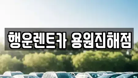 부산 강서구 송정동 렌트카 전문 행운렌트카 용원진해점