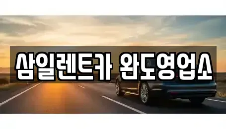 전라남도 완도군 렌트카 전문 삼일렌트카 완도영업소
