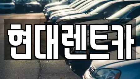 전북특별자치도 군산시 중앙로2가 렌트카 전문 현대렌트카