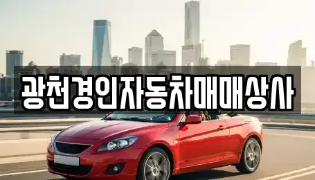 충청남도 홍성군 은하면 중고차 전문 광천경인자동차매매상사